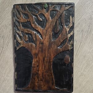 Handmade Wooden Tree Wall Art - Brown and Black
